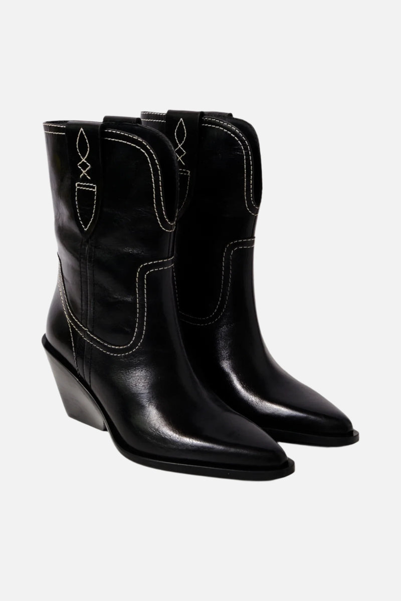 Free People Pitchfork Point Western Boots in Black