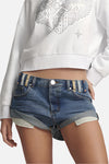 One Teaspoon Bandits Low Waist Notched Shorts