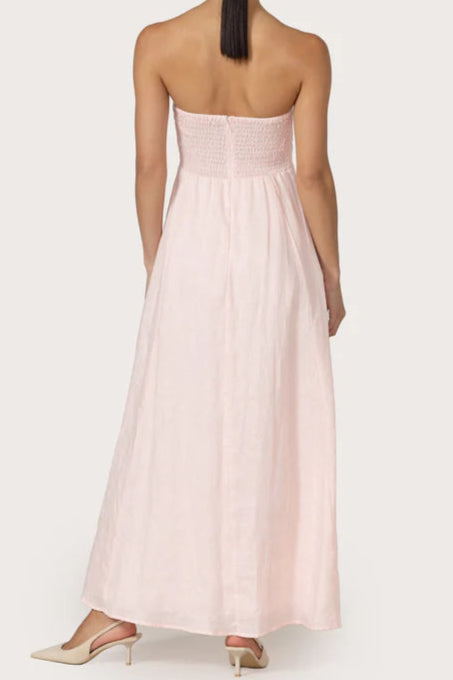 LUSANA Talia Linen Maxi Dress