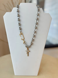 Gina Carmen Chunky Cross Charm Necklace