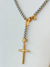 Gina Carmen Box Chain Cross Necklace