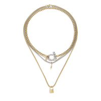 Artizan Joyeria Herradura Lock Layered Necklace Set