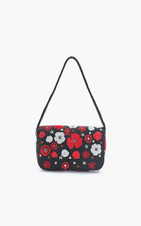 Scarlet Romance Beaded Shoulder Bag