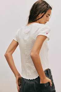 Free People Be My Baby Pointelle Tee