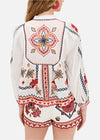 FARM Rio Mary Tiles Embroidered Blouse