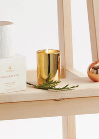 Thymes Frasier Fir Gilded Votive Candle