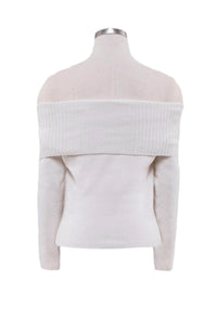 Moon River Off The Shoulder Pullover Sweater