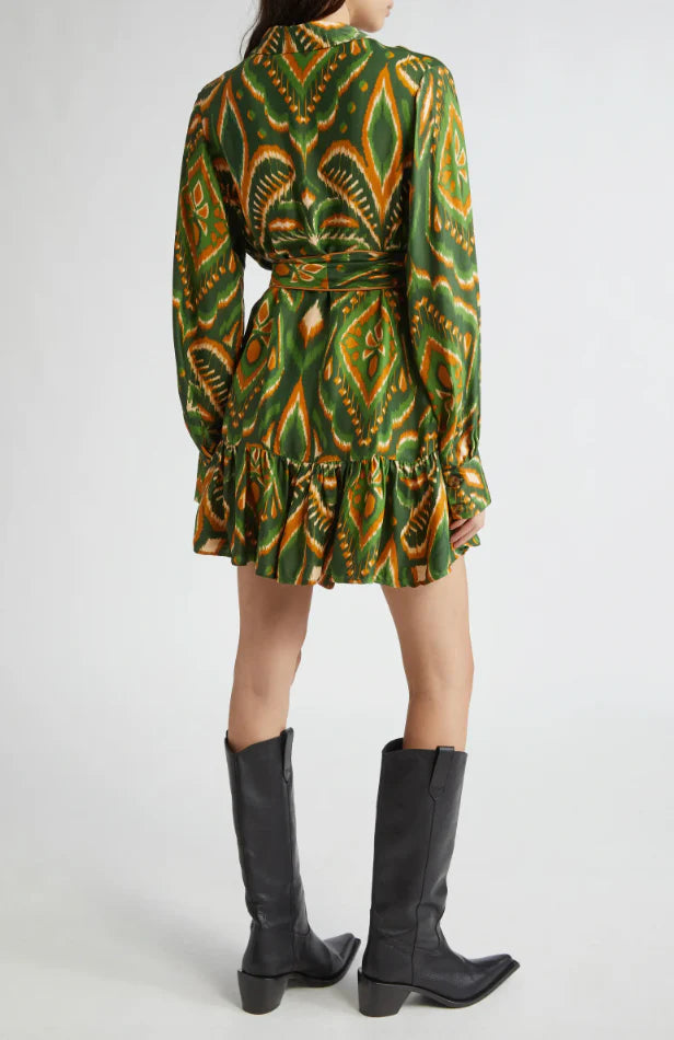 FARM Rio Long Sleeve Mini Dress