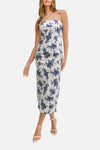 Annie Floral Tube Midi Dress