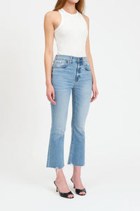 DAZE Shy Girl High Rise Crop Flare Jeans