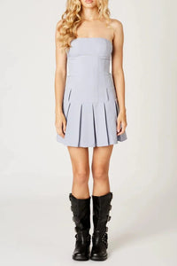 Amai Strapless Pleated Mini Dress